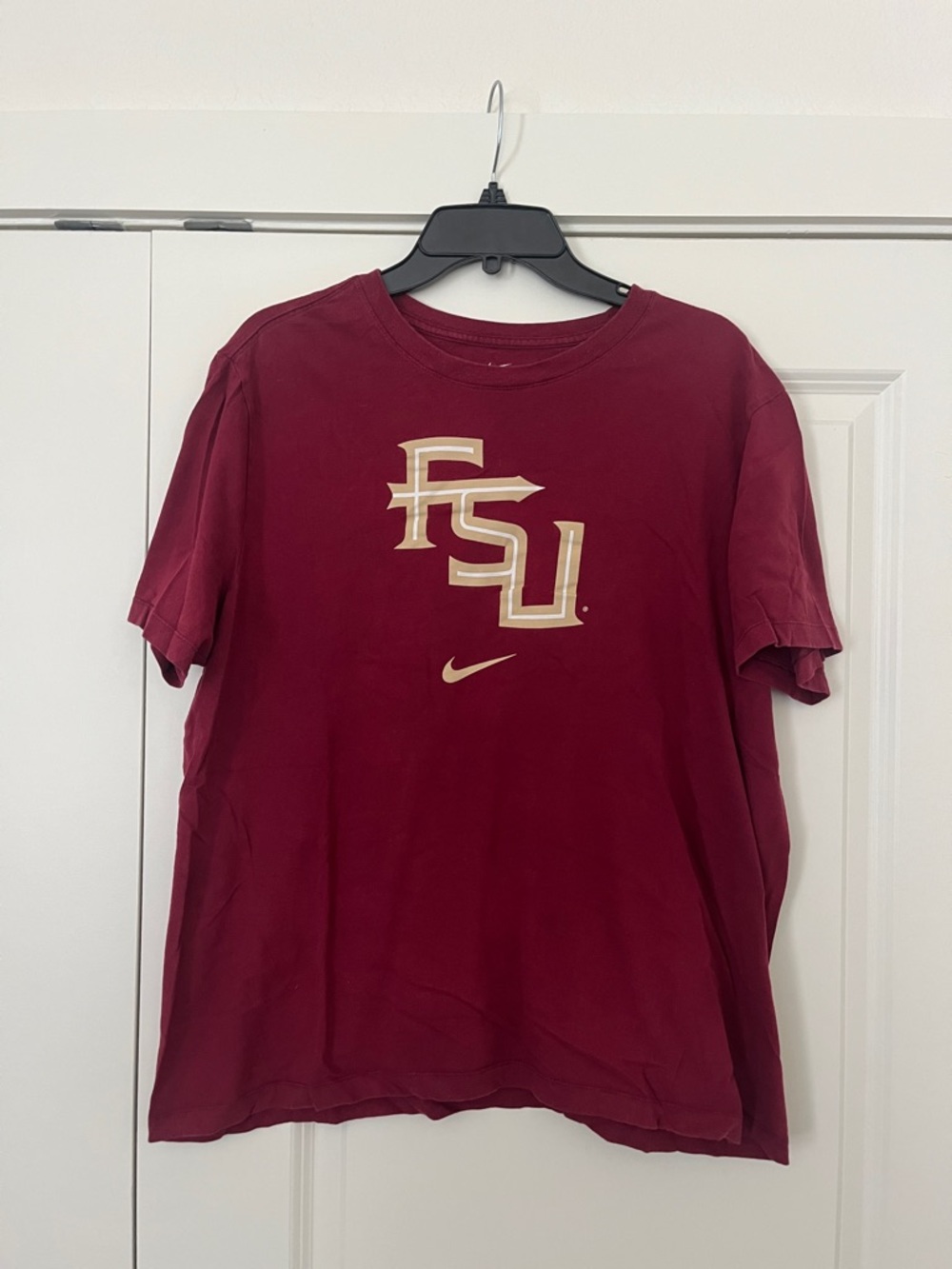 Nike Men’s Garnet FSU Logo Short Sleeve Tee